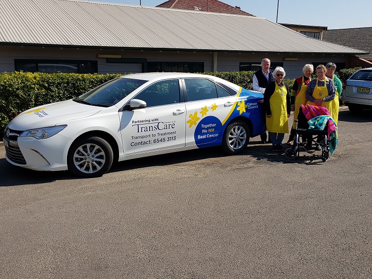 TransCare General Manager Garry Lane with Scone and District Cancer Support Group members Cath Coady, Sue Scott, Janette Haggarty and June Day.